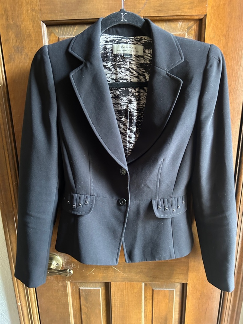 Tahari Black Fitted Women's Blazer